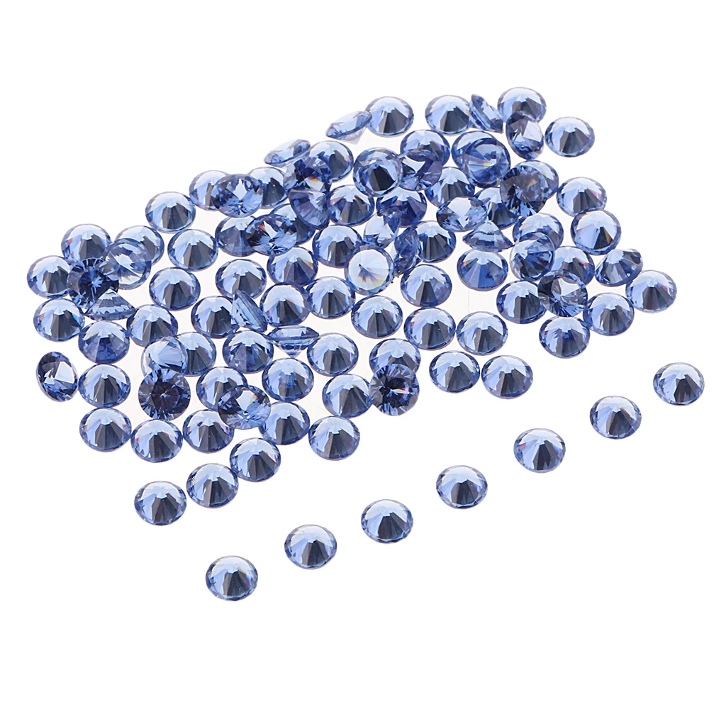 100pcs Zircon Diamond Crystal Faceted Loose Spacer Beads DIY Wedding Party 6mm Jewelry Charms Pendants Decorations