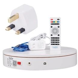 ComXim 32 см Белый Пульт дистанционного управления Bluetooth ПК маленькие аксессуары для съемки на 360 градусов электрический поворотный стол Фотостудия - Цвет: White.UK Plug