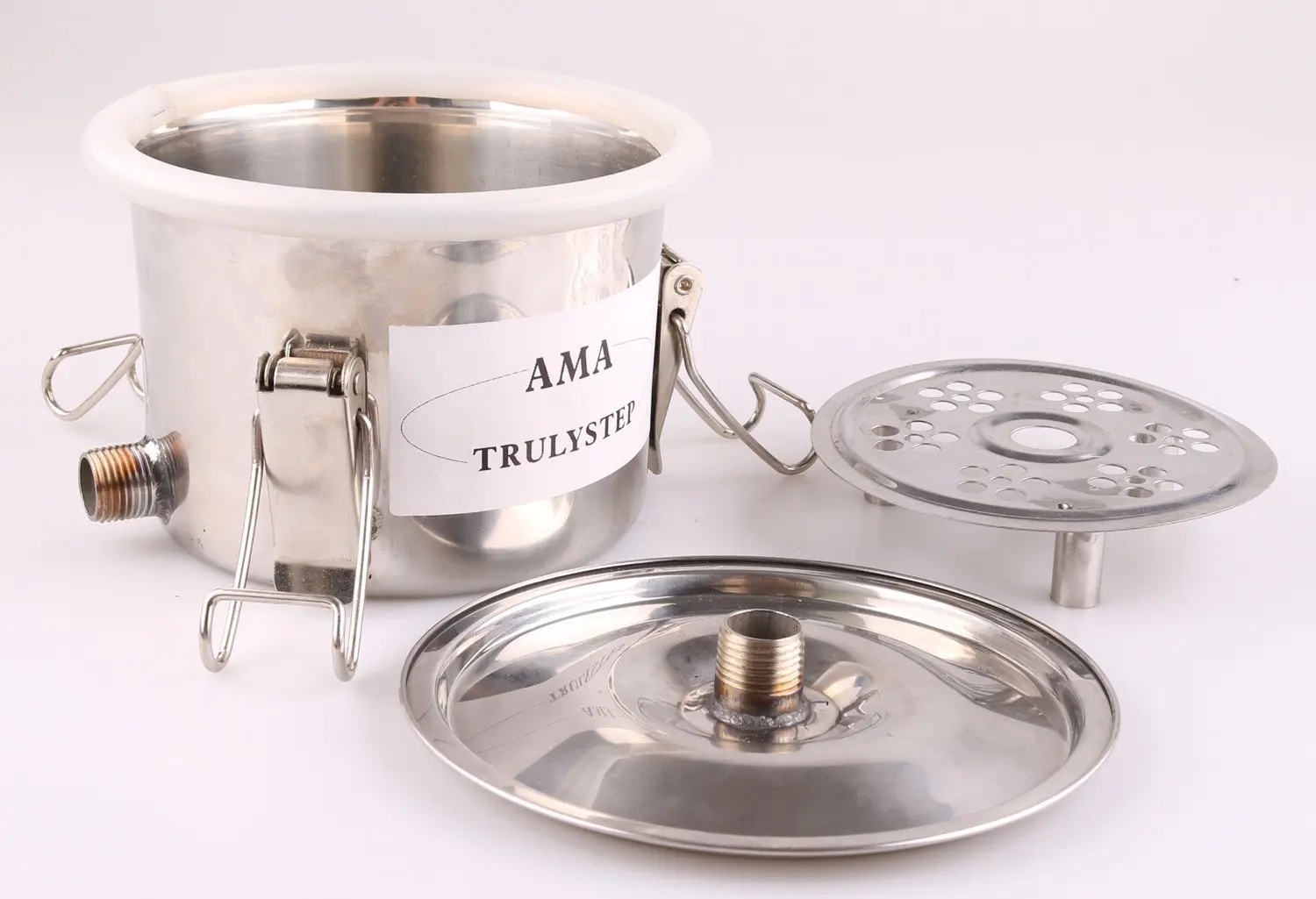 

Spare Parts for 3 Pots Moonshine Still / Distiller / Brewing Kit: Stainless Middle / Spice / Fruit Pot & Bellows Pipes