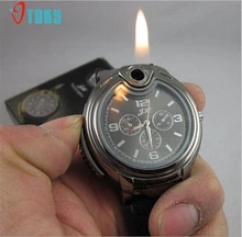 Excellente Qualité Nouvelle Militaire Briquet Montre Hommes Quartz Rechargeable Gaz Butane Cigare Montres Spécial Conçu Livraison Gratuite