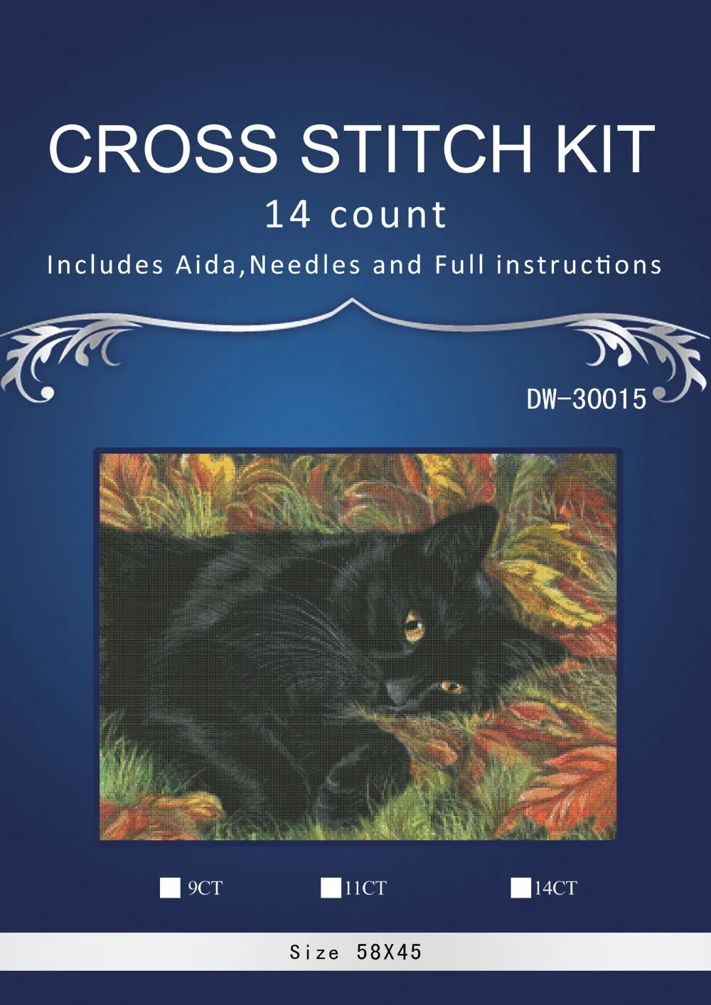Black Cat ,Counted Cross Stitch 14CT Cross Stitch Sets Wholesale