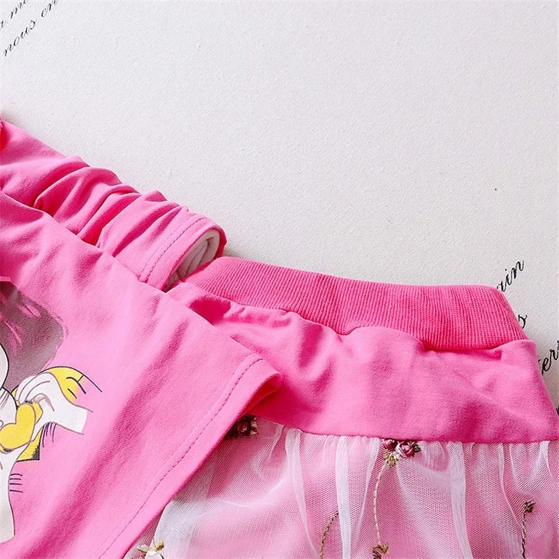 BibiCola/весенне-осенняя Милая футболка с принтом для маленьких девочек+ штаны, комплект из 2 предметов, комплекты одежды для маленьких девочек, спортивный костюм, одежда для маленьких девочек