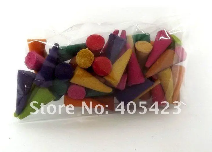 Free shipping!Thailand Aroma cone incense, mixed color,high quality,50pcs/bag,5bag/lot