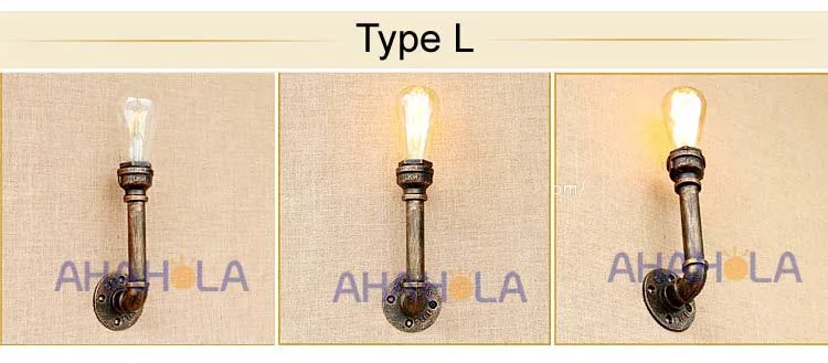 Лофт промышленный E27 настенный светильник, Ретро стиль, для помещений, 220 В, бра, настенные светильники, Ретро стиль, скандинавские железные трубы, лампа для дома, Wandlamp