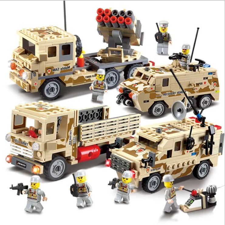 

KAZI Century Military Series Field Forces Armed Vehicle Model Mini Building Block Assembled Action Figure Educational Toy 84024