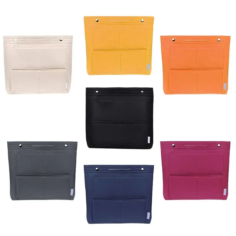 

1Pc Handbag Organizer Bag Purse Insert Bags Felt Fabric Multi-Pocket Storage Tote 32x32cm/12.6x12.6''