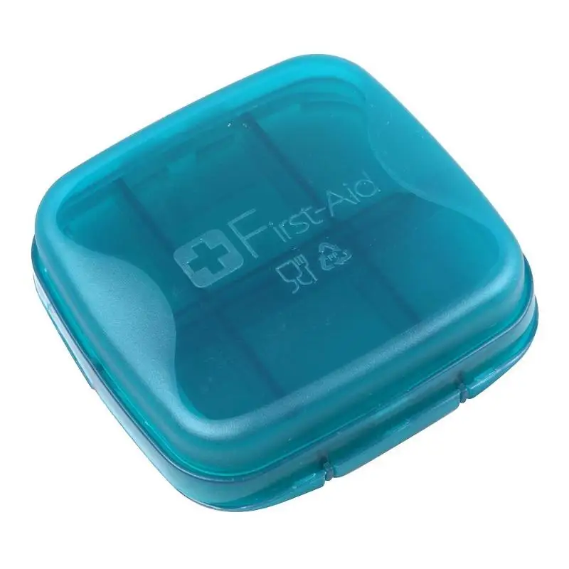 Portable Pill Medicine Storage Box Travel Tablet Pill Case Splitter Storage Bag Organizer Medicine Box Container Holder - Цвет: Green Box