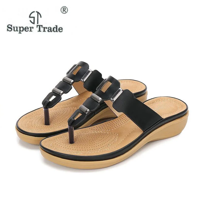 

Spring & Summer New Flat Women Summer Sandals 2018 Female Leisure All-Match Pearl Sandals Woman Shoes Comfort Beach Summer Shoes