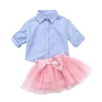 

Pudcoco High Quality Pretty Kids Baby Girls Clothes Plaid Long Sleeve T-shirt Top+Lace Tutu Skirt 2pcs Outfit Girls Clothing Set