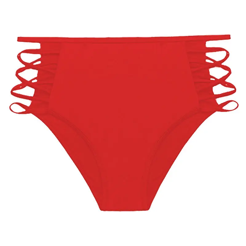 Женские стринги, сексуальный тканый купальный костюм бикини Одежда для купания, купальник, плавки для плавания, женские плавки, купальный костюм - Цвет: Red
