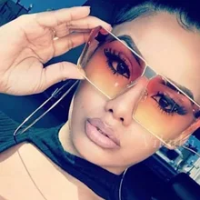 Квадратные брендовые дизайнерские градиентные прозрачные солнцезащитные очки, классические зеркальные солнцезащитные очки в металлической оправе для мужчин и женщин, прозрачные Новые солнцезащитные очки Oculos De Sol