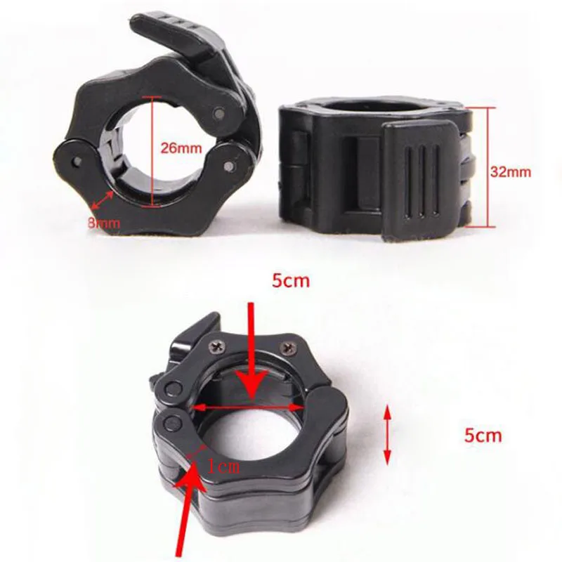 1 пара 25/50 мм гантели Spinlock воротник замок Штанги Гантели зажимы зажим оборудование для тренажерного зала Фитнес взвешивания подъема бодибилдинг