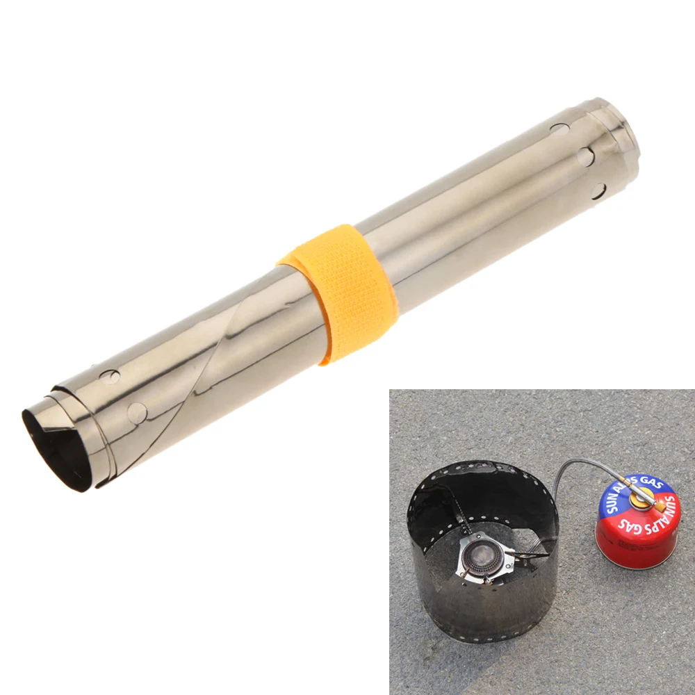 

Outdoor 19cm Ultra-thin Titanium Stove Wind Shield Screen Windproof Camping Stove Wind Shield Screen Gas Stove Plate Windshield
