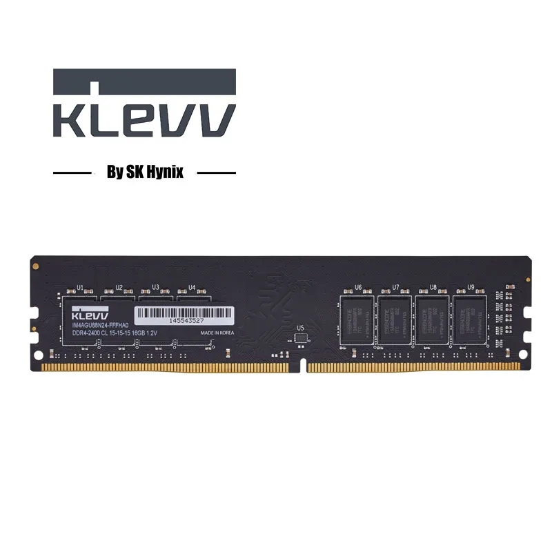 Оперативная память Klevv ddr4, 16 ГБ, 8 ГБ, 4 Гб, 2666 МГц, оперативная Память DIMM для настольных компьютеров, черная материнская плата ddr4, 1,2 в, пожизненная Гарантия