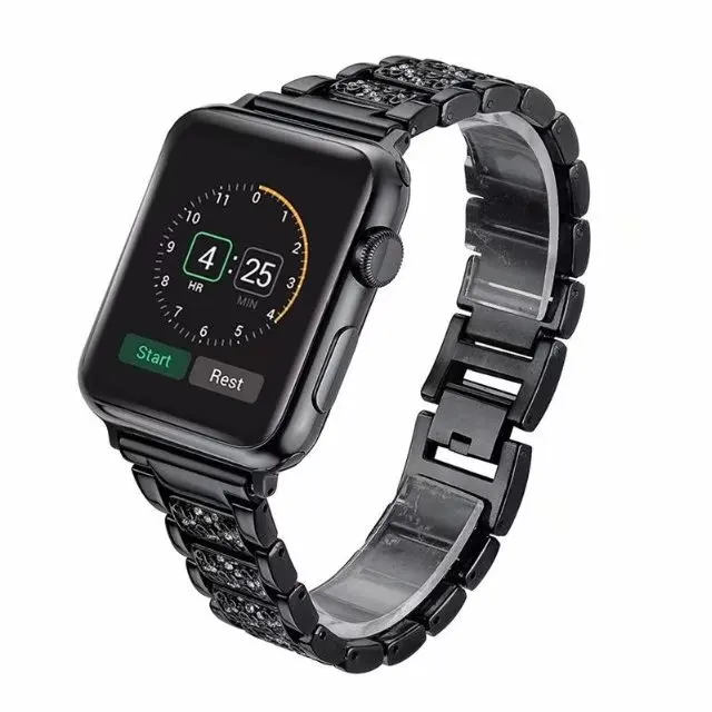 Ремешок для Apple Watch 4 роскошный браслет со стразами iWatch сменный Браслет Series 1 2 3 38 42