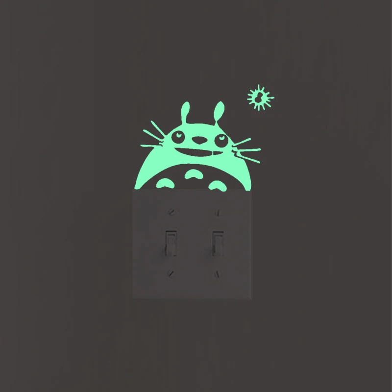 New-3D-wall-stickers-for-kids-rooms-Totoro-Luminous-Sticker-glow-in-the-dark-fairy-wall(6)