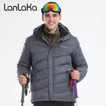 LANLAKA Для мужчин лыжная куртка сноуборд куртка с капюшоном супер теплый ветрозащитный Водонепроницаемый дышащие зимние Костюмы мужской пальто спортивная одежда