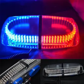 

XYIVYG 240 LED Truck Car Police Strobe Flash Light Dash Emergency 7 Flashing Red / Blue Warning Top Roof Lamp 12V