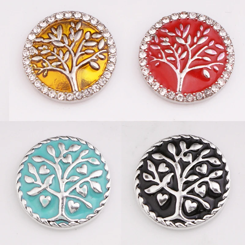 

XH9452 tree of life 18mm Metal snap button DIY bracelet