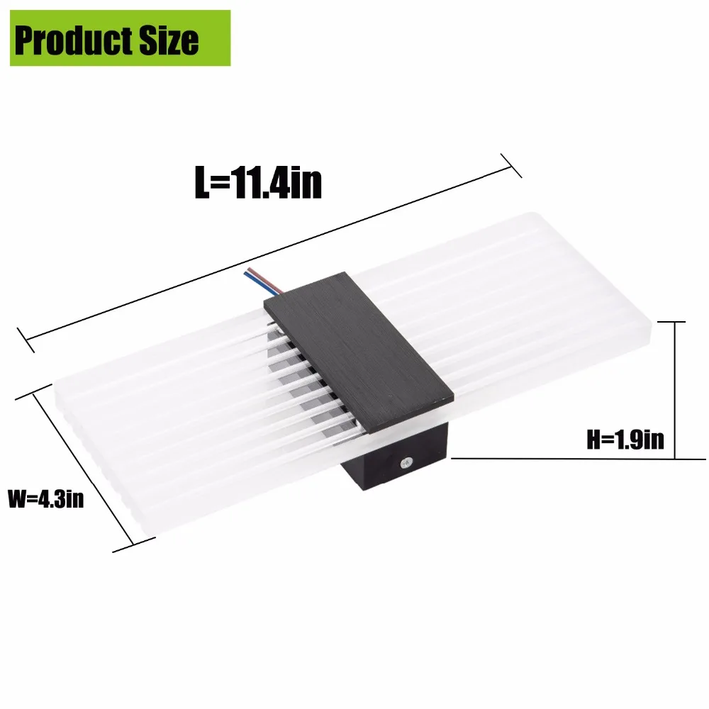 

LED Wall Light 6W Square Daylight Bedroom Bedside Night Light Modern Style Decorative Light wall lamps arts fof reading