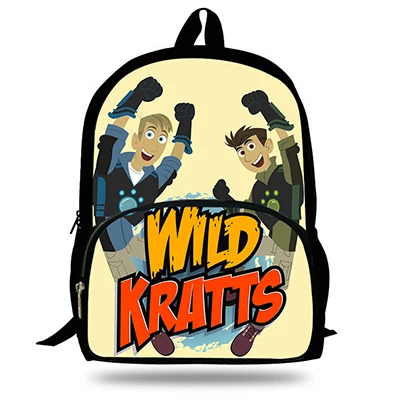 Новая горячая Распродажа Wild Kratts Популярные Симпатичные 16 дюймов ранцы аниме 3D рюкзаки с принтом с героями мультфильмов Travelbag для Одежда для мальчиков и девочек, для детей - Цвет: D8213