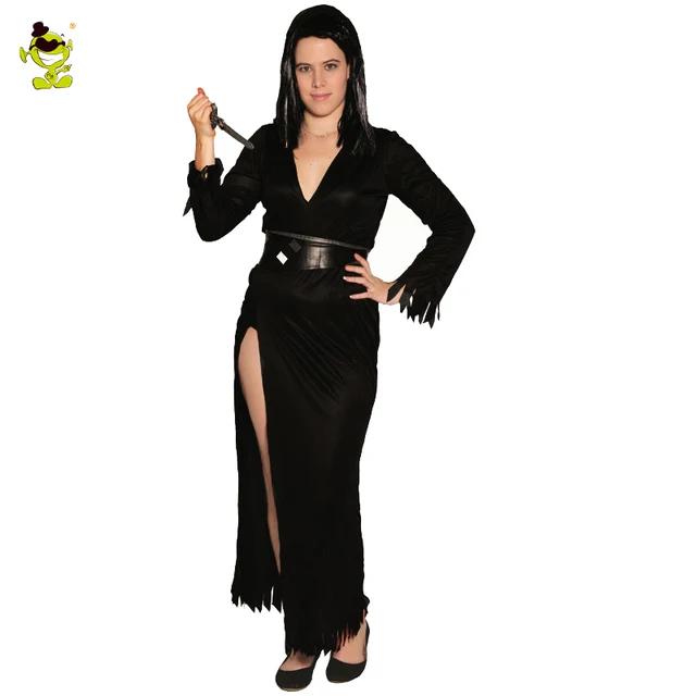 Women's Elvira Costume Mistress of the Dark Full Length Sexy Black