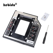 Kebidu SSD HDD HD Жесткий диск Драйвер Caddy Внешний чехол SATA для SATA пластик 2nd для CD DVD DVD-ROM Оптический отсек для ноутбука