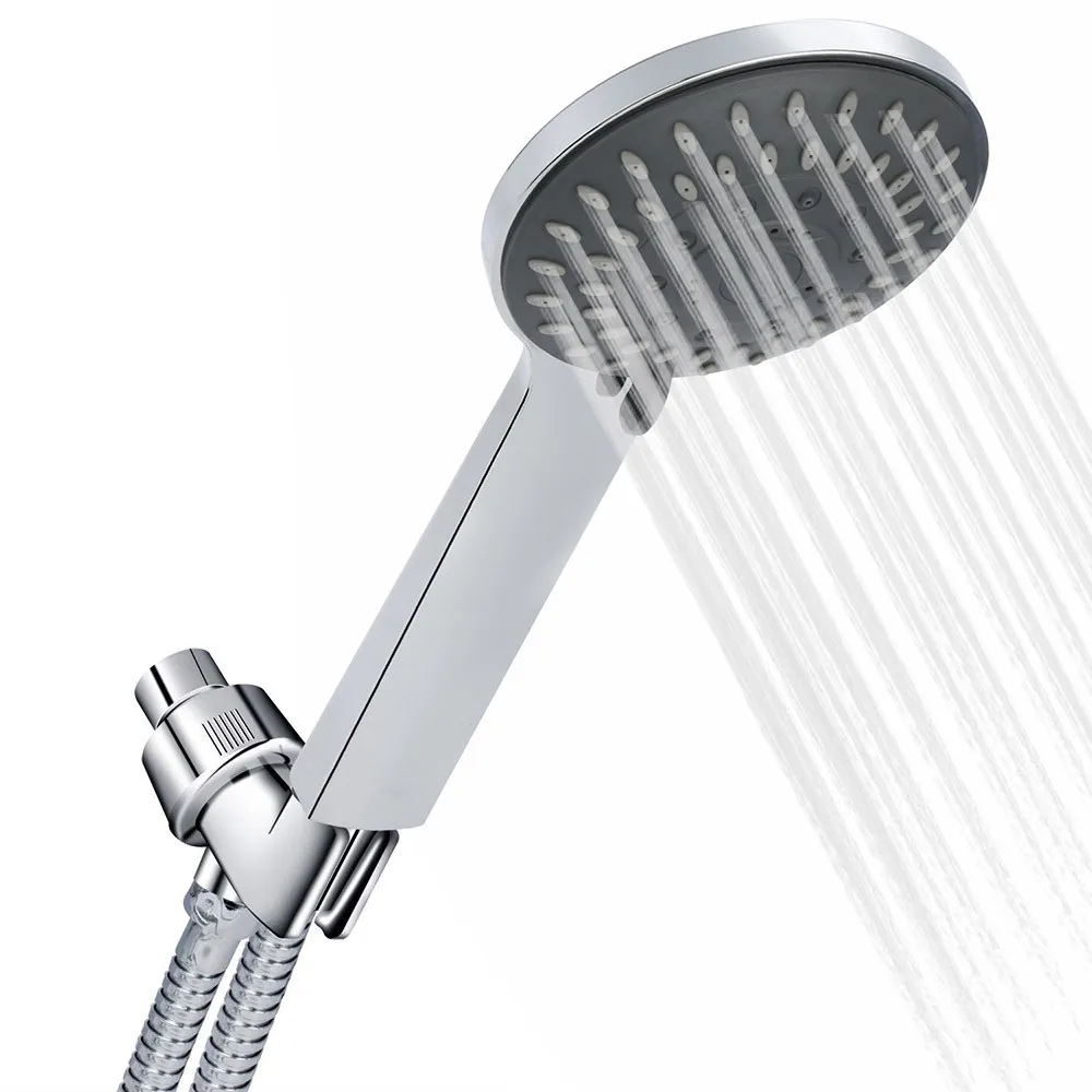 

Bathroom shower head ABS hand shower high pressure 4 inch 5 piece set adjustable shower hand spray L0409