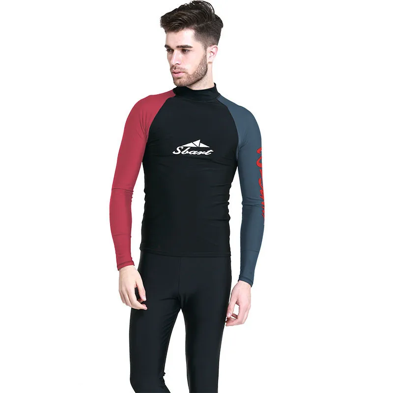 Рубашка мужская с длинным рукавом и защитой от уф излучения|upf 50|rashguard swimscuba diving suit