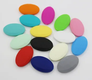 

Hot!!! 50PCS DIY Silicone Oval jewel beads Silicone Jewellry rhombus Pendants Necklace DIY Teething Necklace Free shipping