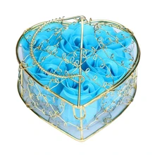 Новинка, 6 шт., ароматизированное мыло для тела с лепестками роз, подарок на свадьбу, украшение для дома, сделай сам