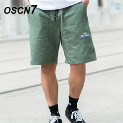 OSCN7 2 цвета уличная плотная с вышивкой с надписями мужские шорты Карго 2019 Новая мода хип-хоп Бермуды мужские шорты 915