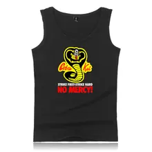 Мальчик каратист майка для мужчин Cobra Kai Strike First Strike жесткий No Mercy HD Фитнес Танк топики без рукавов рубашки 4xl мужские летние жилеты