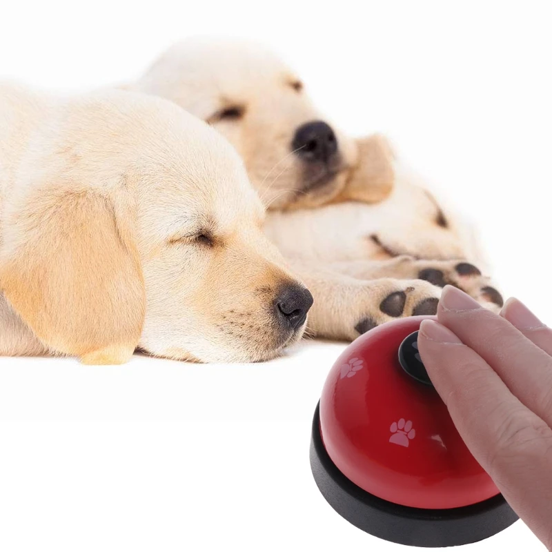 Обучение домашних животных Колокольчик собаки отпечаток щенка кошки ужин кормления дверное кольцо интерактивное