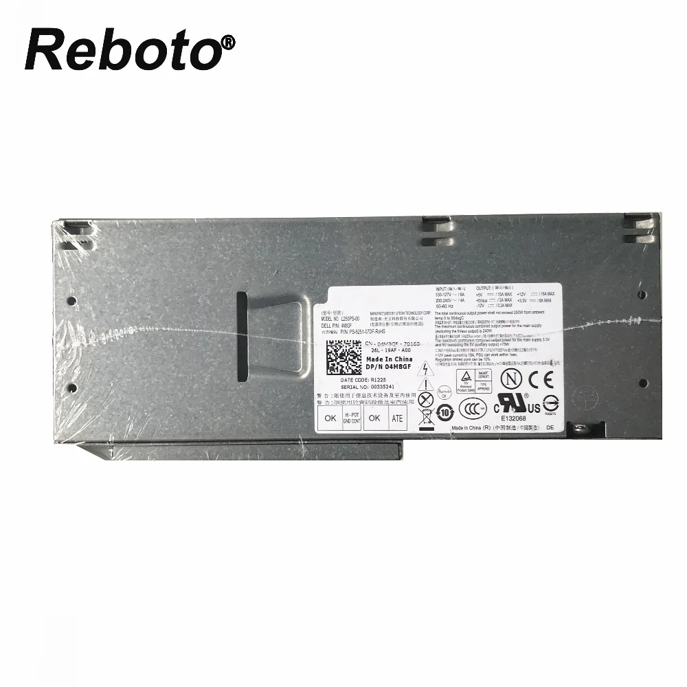 For DELL 390 790 990 DT 3010 7010 9010 Desktop Power Supply MPX3V L250PS-00 F250AD-00 250AD-00 HU250AD-00 100% Tested Fast Ship