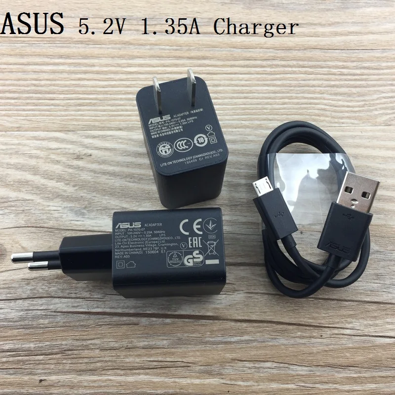 

Original ASUS 5.2V 1.35A EU US Charger adapter + 2A Micro USB Cable for ASUS Zenfone 2 5 6 AR 3 MAX Laser 4 selfie max pro