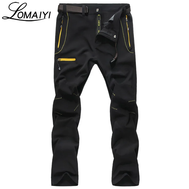 

LOMAIYI Elastic Ultra-Thin Quick Dry Male Cargo Pants Men 2018 Summer Black Men's Trousers Fashion Casual Mens Sweatpants,AM119