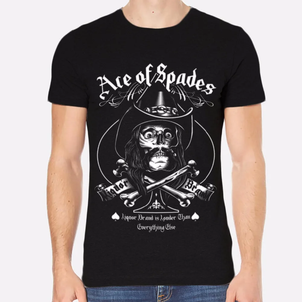 Cool Shirt Designs Regular Ace Of Spades Rock New Men T Shirt Black