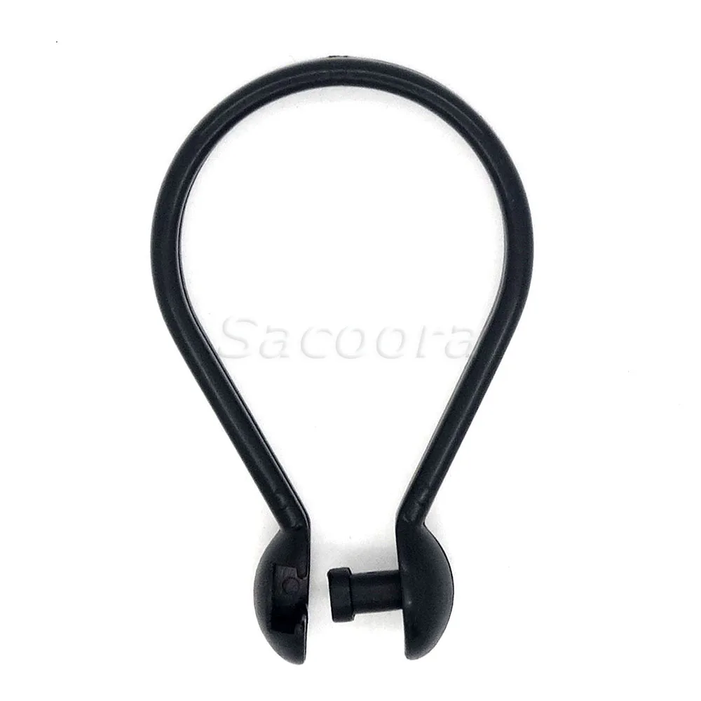 Practical Black Plastic Sliding Shower Curtain Ring Snap On Button Clip 