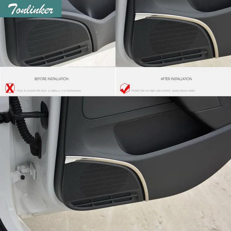 Tonlinker 4 шт. Новый Стайлинг автомобиля из нержавеющей стали край динамика