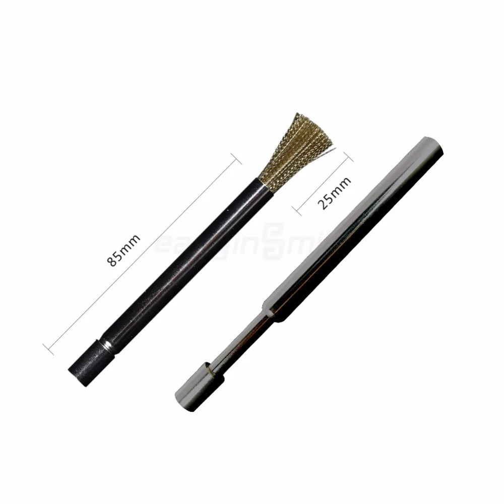 1X EASYINSMILE Dental Bur Cleaning Brush Telescopic Handle w/Brass Wire