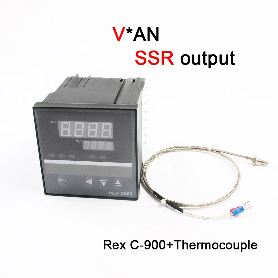 Регулятор температуры переключатель REX-C900 Rex C900 твердотельное реле SSR релейный выход Универсальный вход K Тип 220 В - Цвет: Set 1