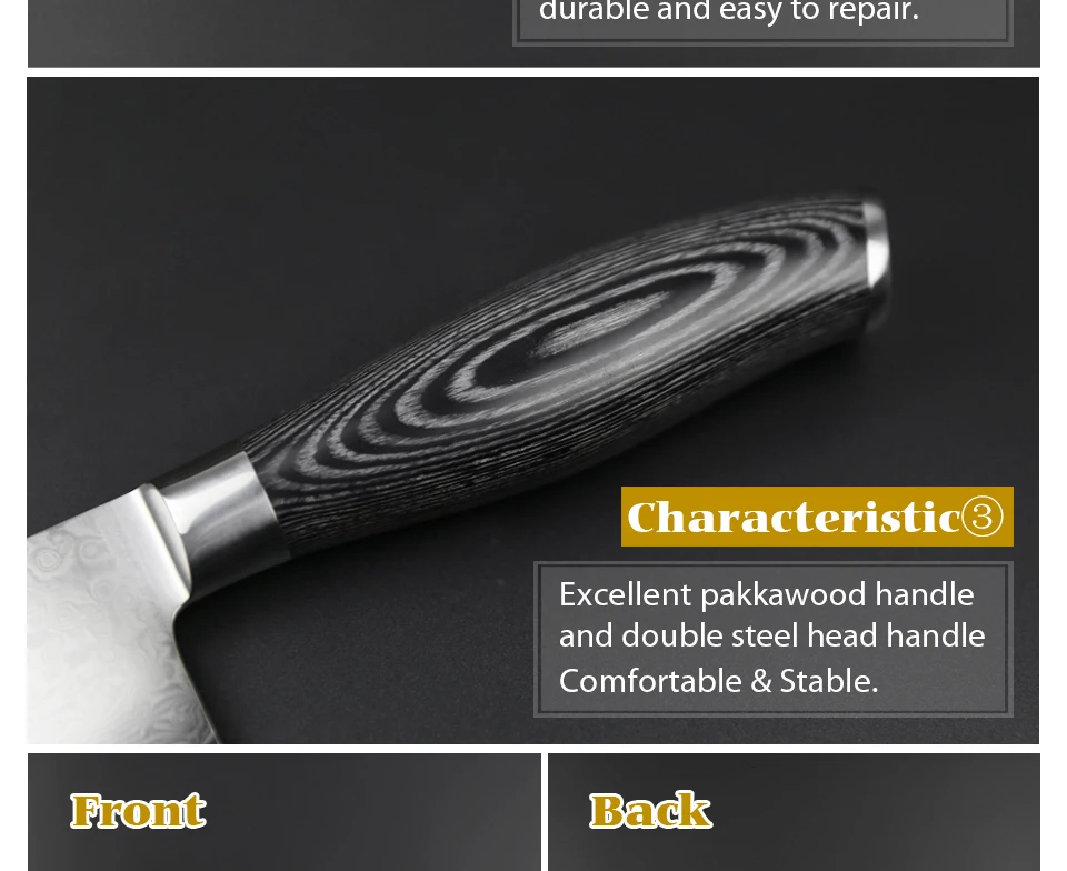XINZUO 8 дюймов нож шеф-повара Gyuto нож японский VG10 Дамасские кухонные ножи из нержавеющей стали нож мясника Pakka с деревянной ручкой