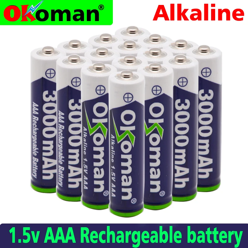 

8pcs New Brand 3000mah 1.5V AAA Alkaline Battery AAA rechargeable battery for Remote Control Toy light Batery Smoke alarm