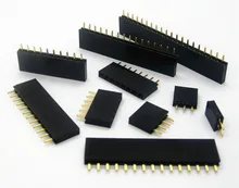 Pitch 2.54mm 2/3/4/5/6/7/8/9/10/11/12/13/14/15/16/20/40 Pin Stright Female Single Row Pin Header Strip PCB Connector