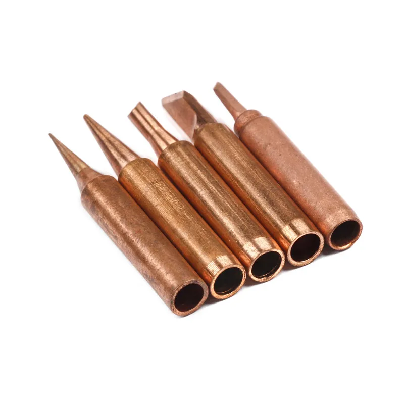 

5Pcs 900M-T Pure Copper Soldering Iron Tip Lead-free Using For Hakko Soldering Rework Station Soldering Iron Tip Assorted kit