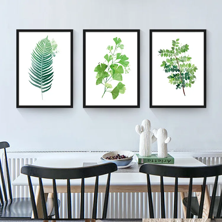 Modern-Canvas-Art-Print-Poster-Canvas-Oil-Painting-by-Numbers-Green-leaves-print-Wall-Pictures-for (1)