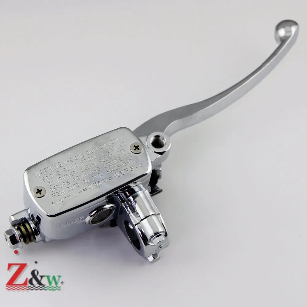 Chrome Right Universal Individual Custom Characters 7/8 22mm Motorcycle Handlebar Front Brake Master Cylinder Levers