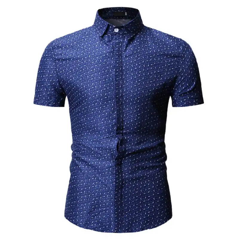 Новые летние мужские рубашки с коротким рукавом slim Fit Camisa Masculina Повседневное мужские рубашки Социальное модные Chemise homme M-3XL