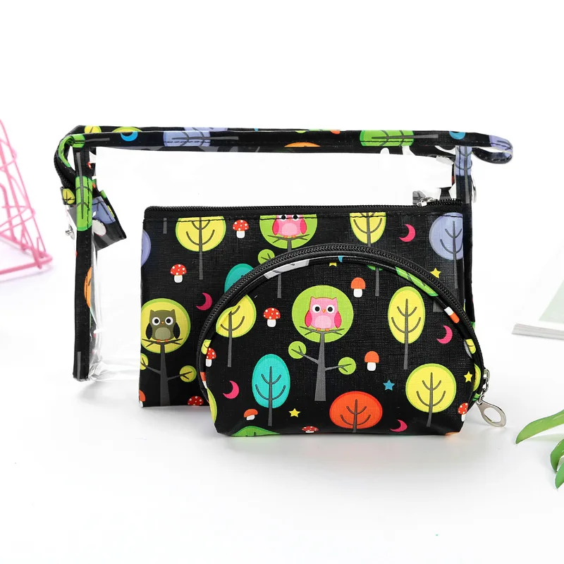 

MODYCON 3PCS/Set Multifunction Cosmetic Bag Storage Case Zipper Portable Travel Make Up Bag Organizer Cosmetics Container